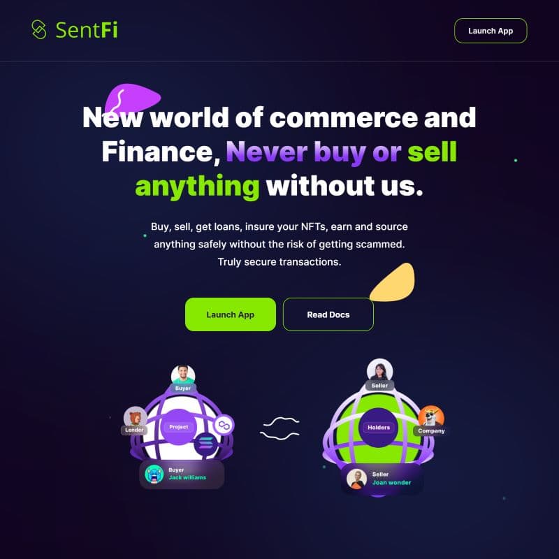 Sentinel Finance interface